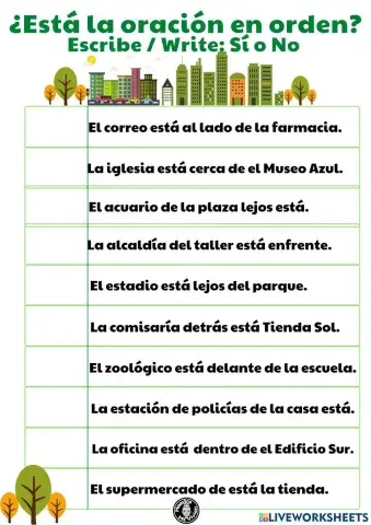 ¿Está la Oración en Orden?