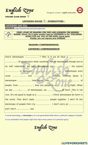 Listening rocks  - stereotypes