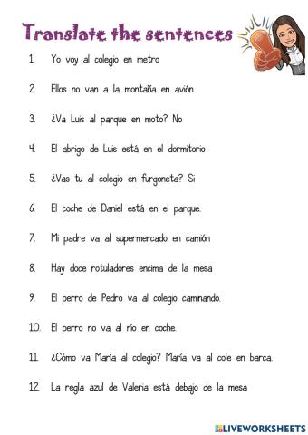 There is - there are - present simple - present continuo- main of transport