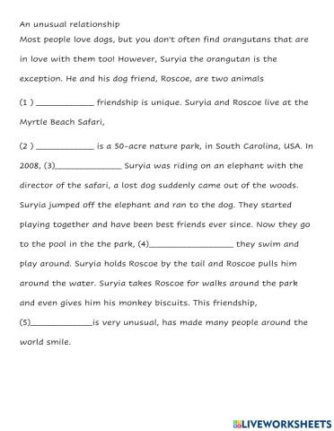 An unusual relationship