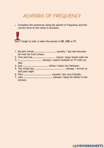 Adverbs of Frequency