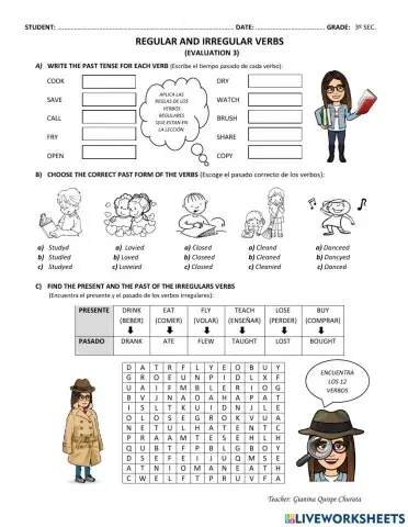Regular and irregular verbs