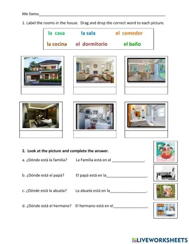 Las partes de la casa