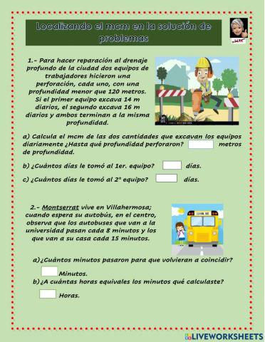 Mínimo común múltiplo