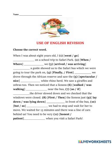 Use of english g5 revision