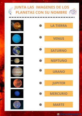 Unir nombre de planetas