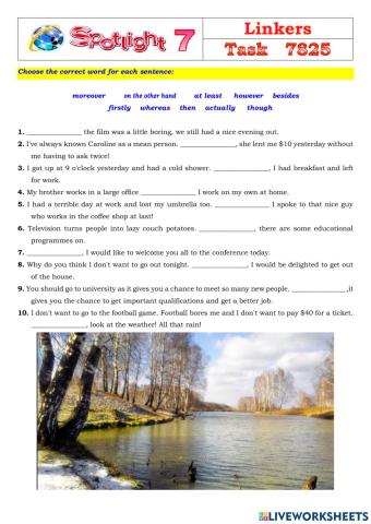 Spotlight 7 Task 7825