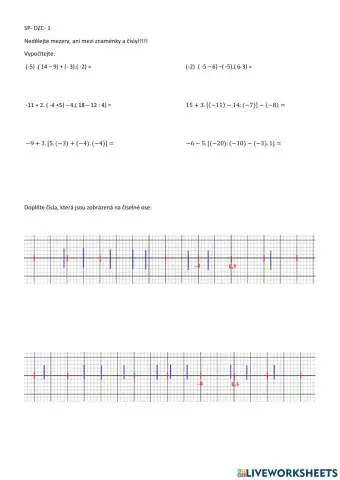 Desetinná záporná čísla