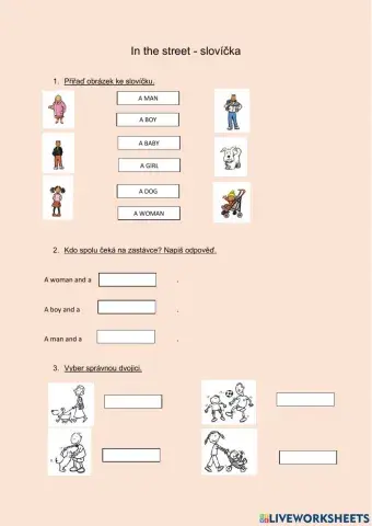 In the street, person