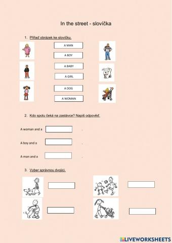 In the street, person