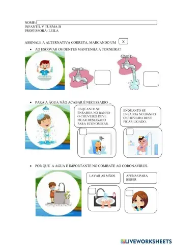 Atividade sobre Agua