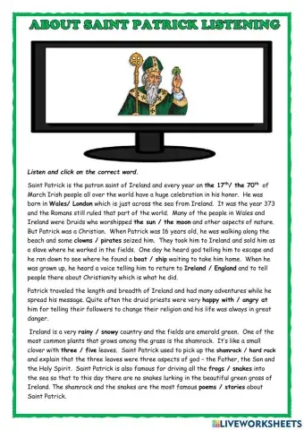 About Saint Patrick Listening