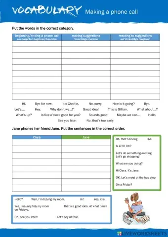 VOCABULARY - Making a phone call