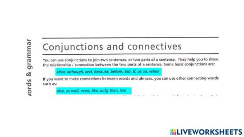 Conjunctions and connectives