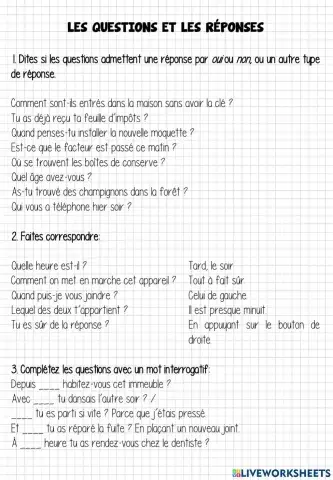 Questions et réponses
