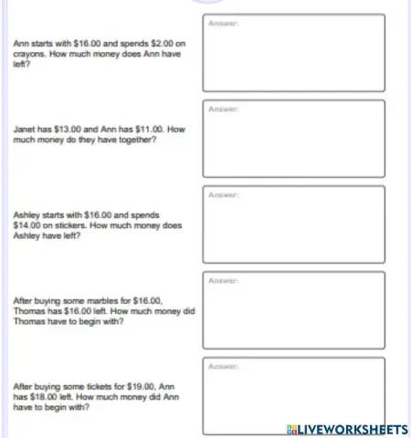 Canadian Money Word Problem