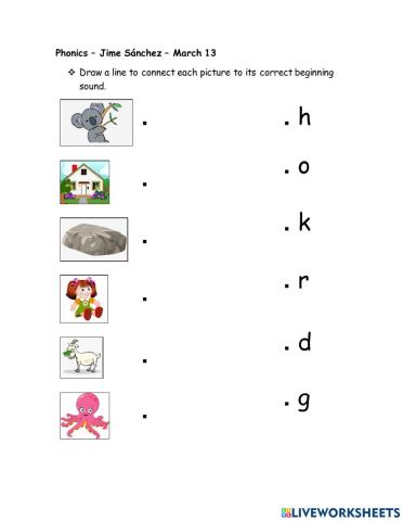 Beginning sounds
