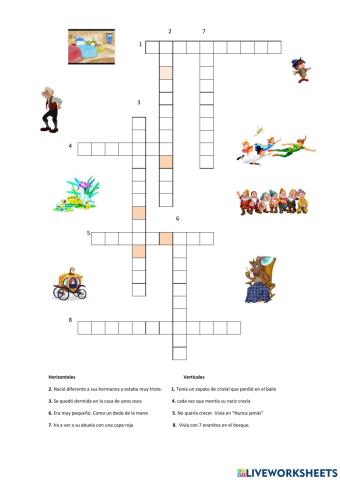 Crucigrama cuentos tradicionales