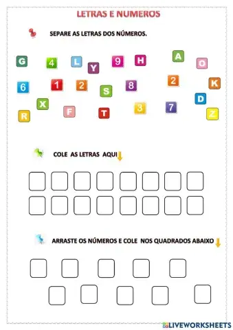 Letras e Números