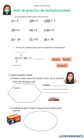 Guía de multiplicaciones
