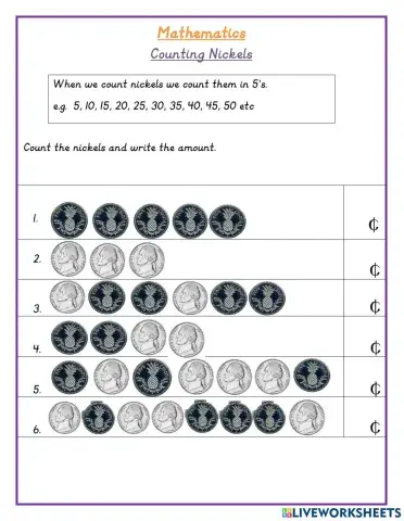 Counting Nickels Inclass