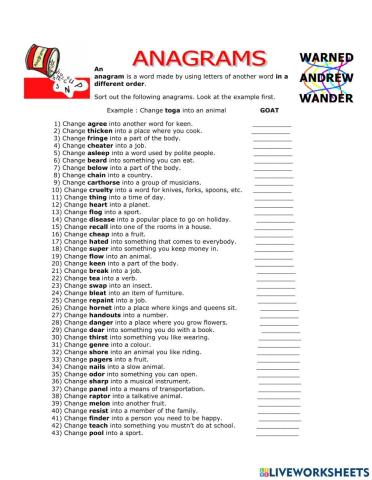 ANAGRAMS