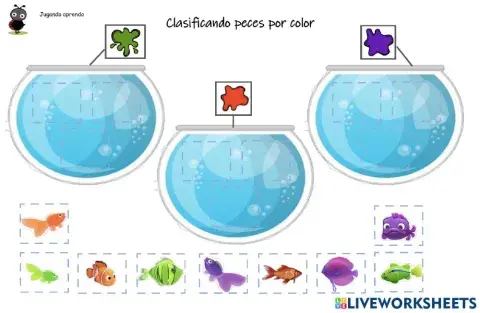 Clasificando peces por color