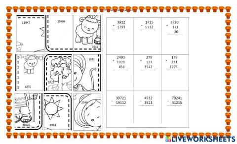 Rompecabezas sumas y restas