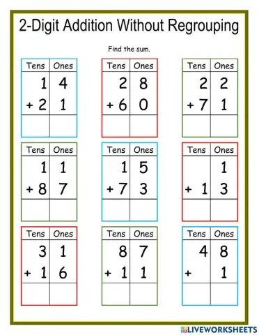 2-Digit Addition without regrouping DJ