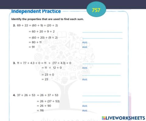 Lesson 7: Addition Properties