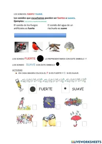 Sonidos: fuerte-suave, largos y cortos