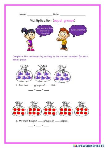 Multiplication (equal groups)