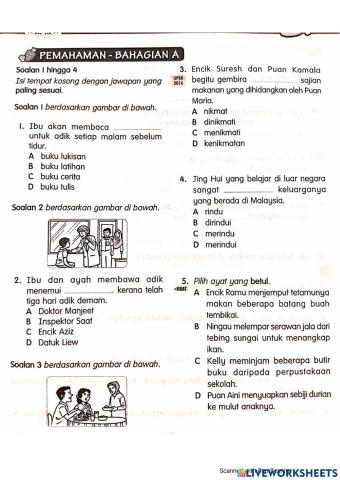 Pemahaman Tema 1 thn 6