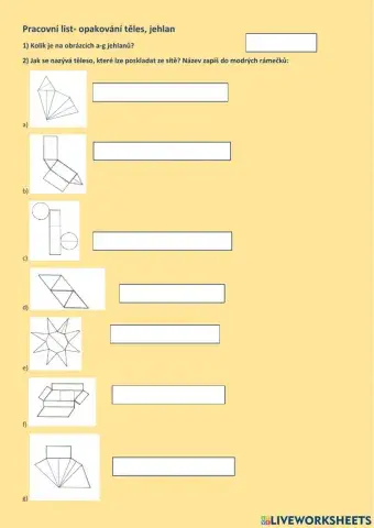 Sítě těles, jehlan