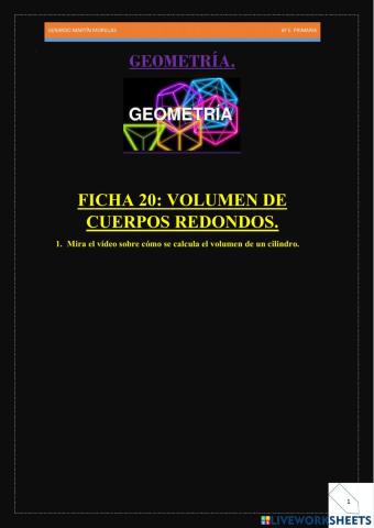 Geometría. Ficha 20.