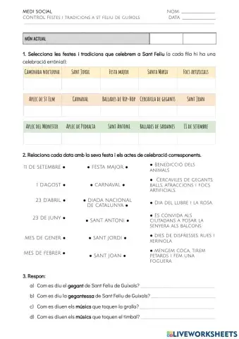 Festes i tradicions de Sant Feliu de Guíxols