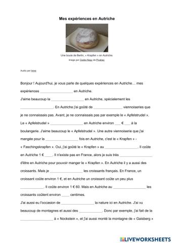 Mes expériences en Autriche