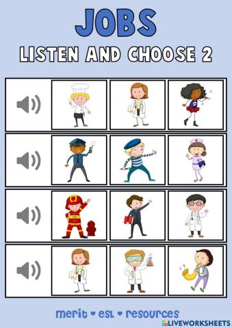 Jobs - Listen and choose 2