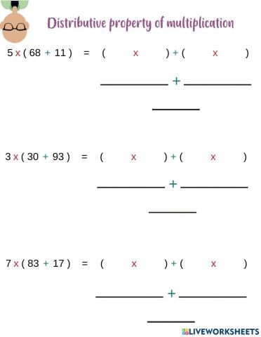 Distributive Property of Multiplication