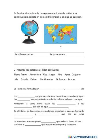 Sociales. La tierra.