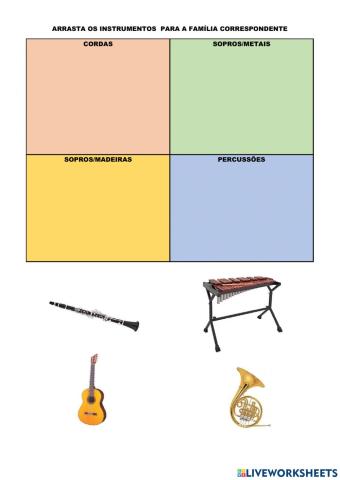 Famílias de Instrumentos