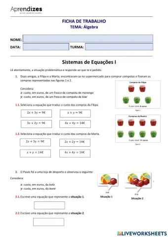 Sistemas de Equações