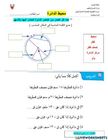 محيط الدائرة