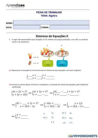 Sistemas de Equações