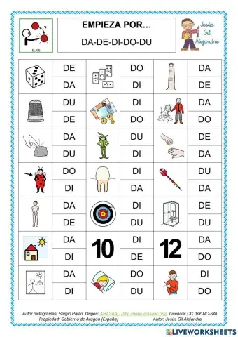 EMPIEZA POR da de di do du