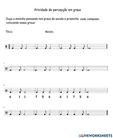 Percepção em graus mib4-mia7