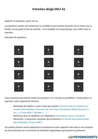 Entretien dirigé A1