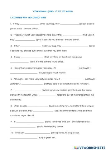 Complete conditionals review and if only