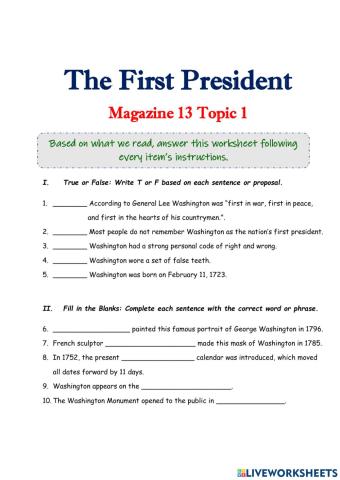 The First President