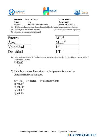 Análisis dimensional